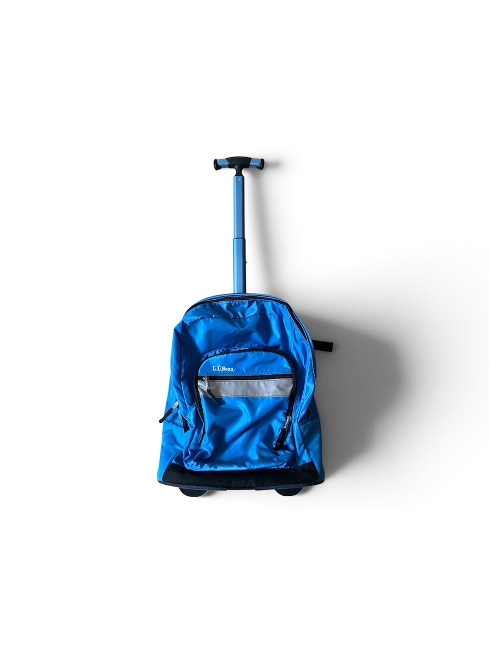 L.L. Bean Bright Blue Rolling Backpack with Telescoping Handle